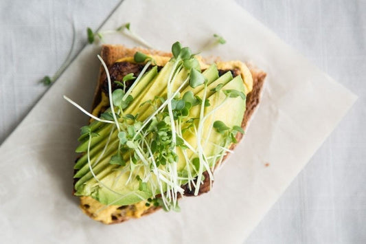 Skin Glow toast with avocado & hummus